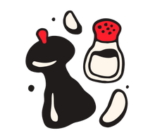 Black cat with red bow tie and white shoes on a white background